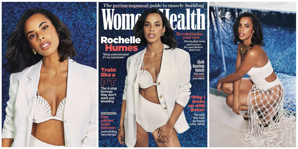 Rochelle Humes stuns in a seashell-shaped OAT SIRENA top on the cover of Women’s Health
