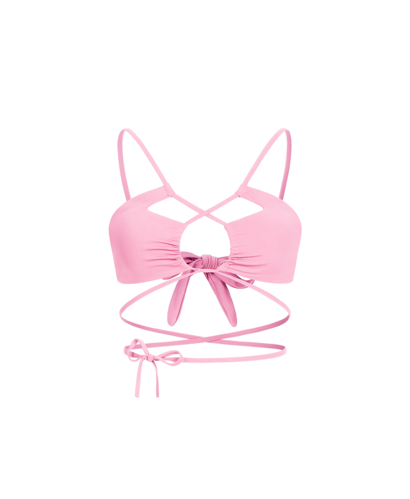 Pink GARDENIA top crafted from soft biflex in a feminine tone.