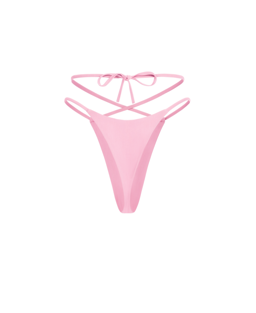 Pretty pink thong featuring hidden seams for a clean silhouette.
